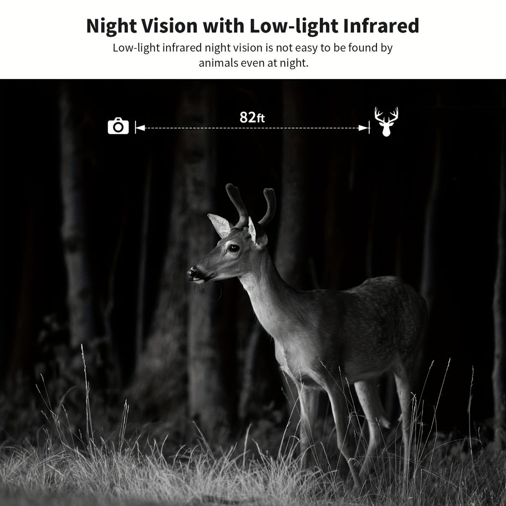 4K Hunting Trail Camera with 4G Live View - Solar Powered, 0.2s Trigger & Auto Night Vision